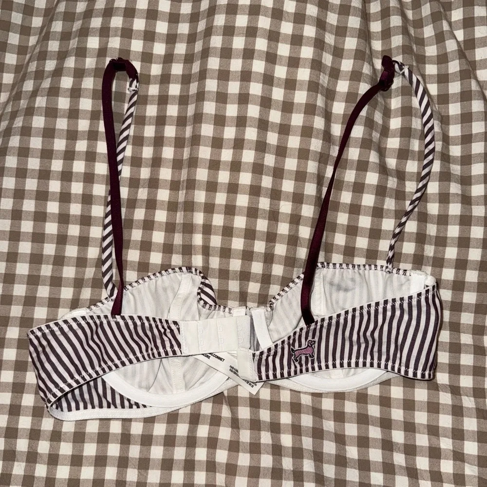 Victoria’s Secret Wild Rose Stripe Cotton Unlined Balconette Bra